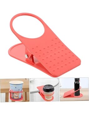 4pc Portable Clip-On Cup Holders 2 Blue And 2 Red. New No Tags